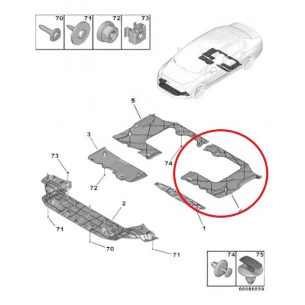 Defletor Assoalho Tanque Citroen Ds4 2014 1.6 Thp Esquerdo