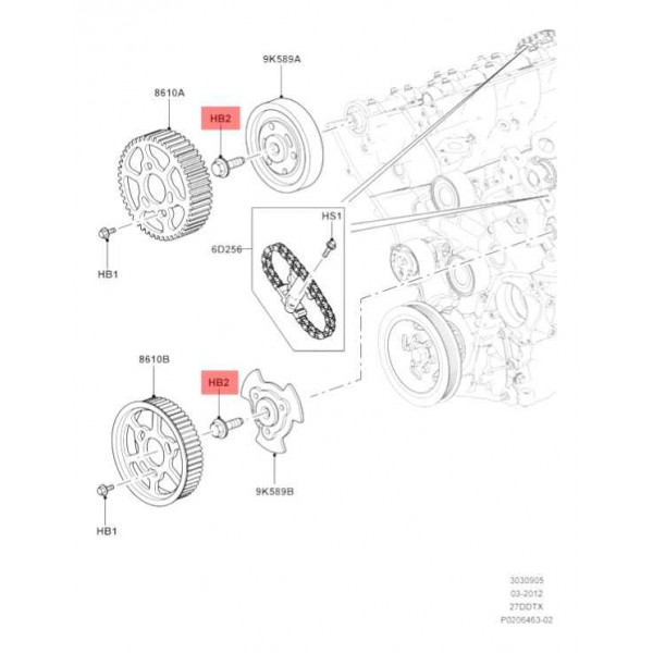 Parafuso Polia Comando Land Rover Discovery 3 Tdv6 2.7 2005