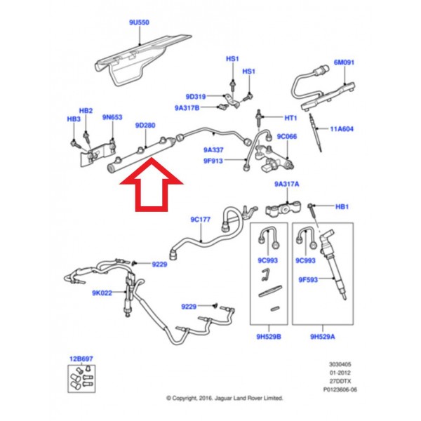 Flauta Bico Injecao Land Rover Discovery 3 Tdv6 Hse 2.7 2005