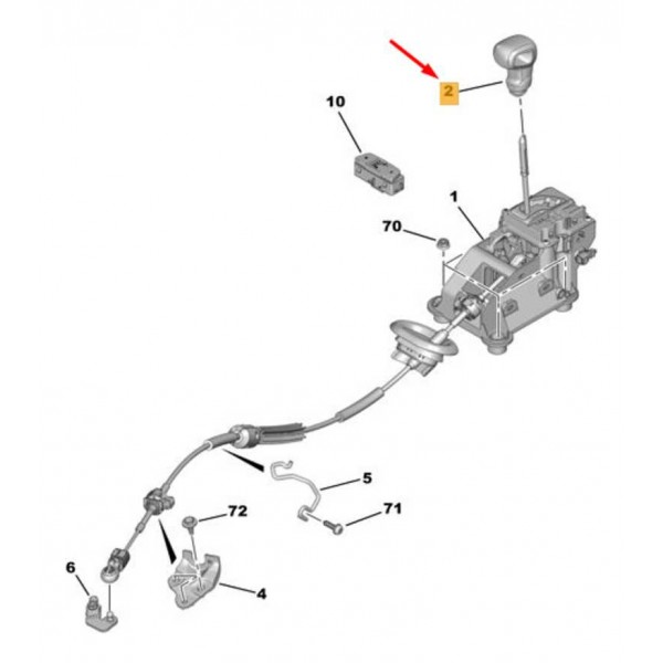 Manopla Cambio Automatico Citroen C3 C4 2022 2023 98118917zd