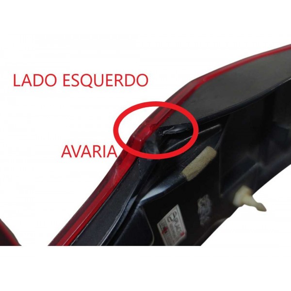 Par Lanterna Refletror Tampa Traseira Honda Fit 2015 Detalhe