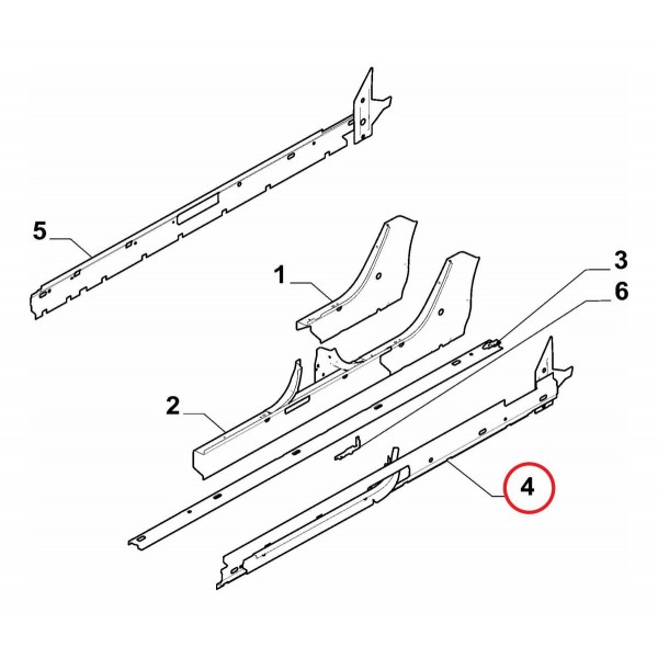 Trilho Inferior Guia Porta Jumpy Expert Scudo 1614304380