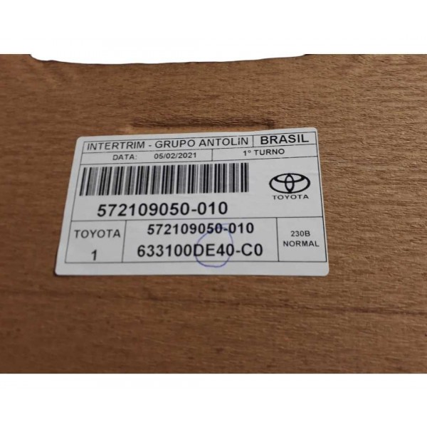 Forro De Teto Toyota Yaris 1.5 Xs Connect 2022 Original