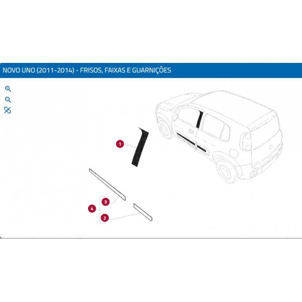 Friso Porta Fiat Uno 2p 2011 2014 100188365 Esquerdo