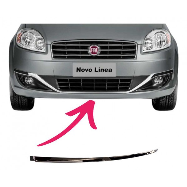 Grade Cromada Parachoque Fiat Linea 2015 2016 100223238
