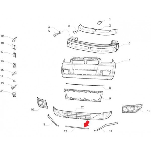 Grade Cromada Parachoque Fiat Linea 2015 2016 100223238