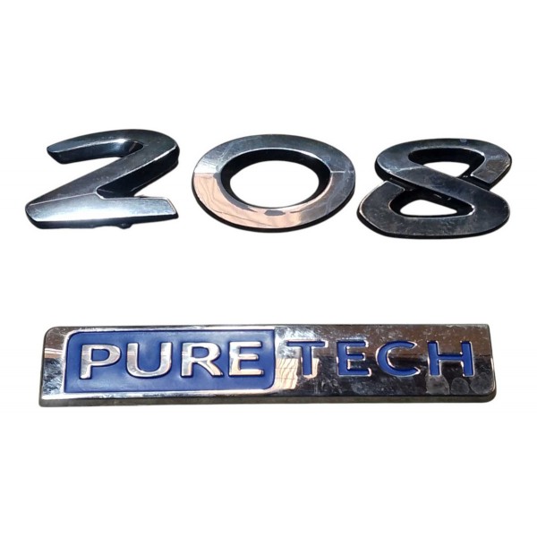 Emblema 208 Pure Tech Peugeot 208 2016 2020