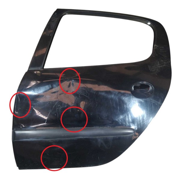 Porta Traseira Peugeot 206 Presence 1.4 2005 Esquerdo Detalh