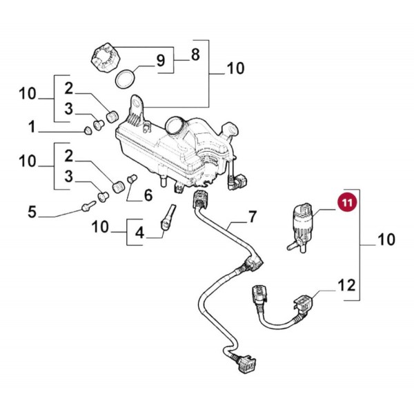 Eletrobomba Partida Frio Fiat Toro Jeep Renegade 53105718 Preto