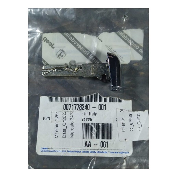 Lamina Chave Canivete Fiat Argo Cronos Toro 71778240
