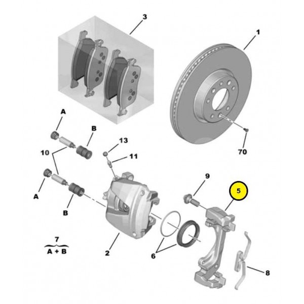 Cavalete Pinca Freio Citroen Jumpy 1613260680