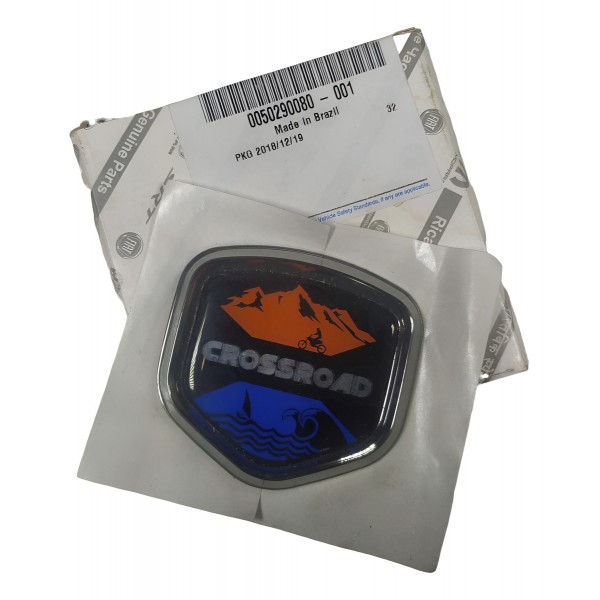 Emblema Adesivo Traseiro Crossroad Fiat Strada 50290080 Preto