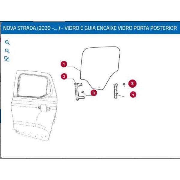 Vidro Porta Traseira Fiat Mobi Strada Direito 52221681