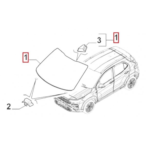 Vidro Parabrisa Sem Sensor Fiat Pulse Fastback 52194274 Preto