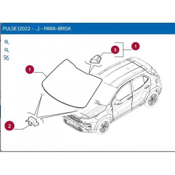 Vidro Parabrisa Sem Sensor Fiat Pulse Fastback 52194274 Preto