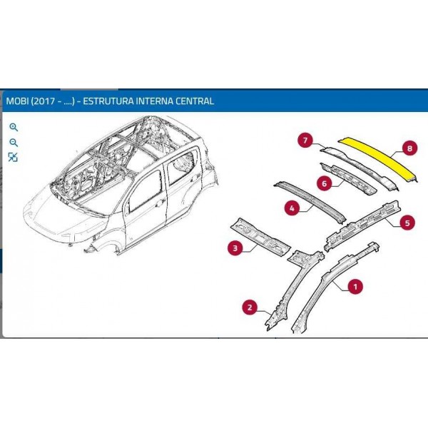 Aerofolio Travessa Tampa Traseira Fiat Mobi 52030129