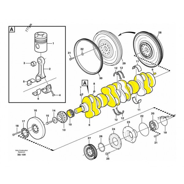 Virabrequim Volvo Fh12 D12 Fh Nh Fm 1547469 Retifica