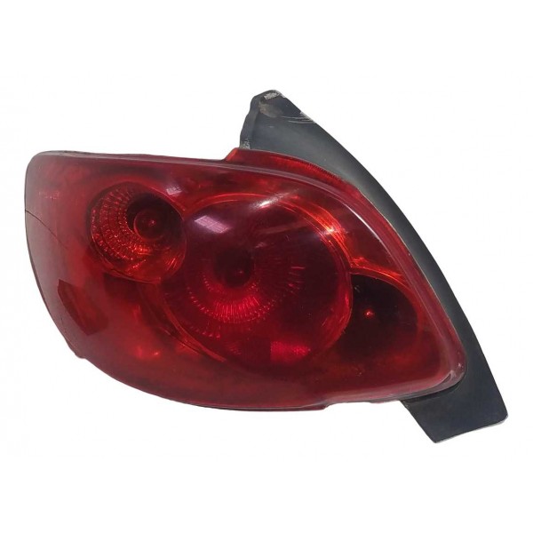 Lanterna Traseira Esquerdo Peugeot 206 2005 Esquerdo/motorista Vermelho