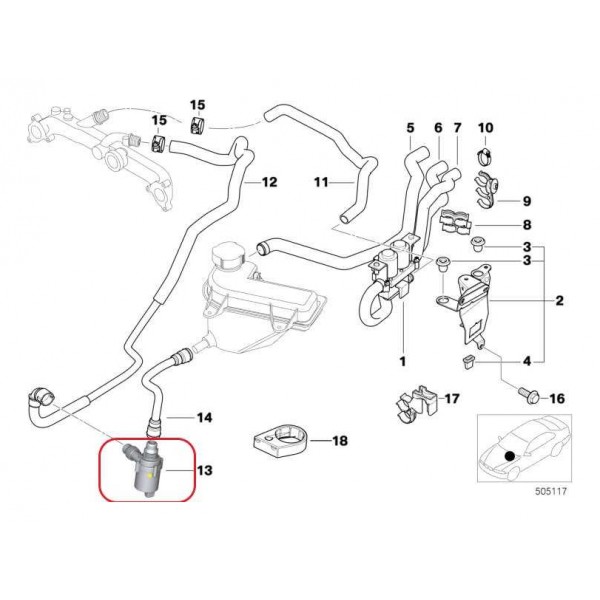 Motor Bomba Agua Auxiliar Ar Quente Bmw X5 4.4is 2004