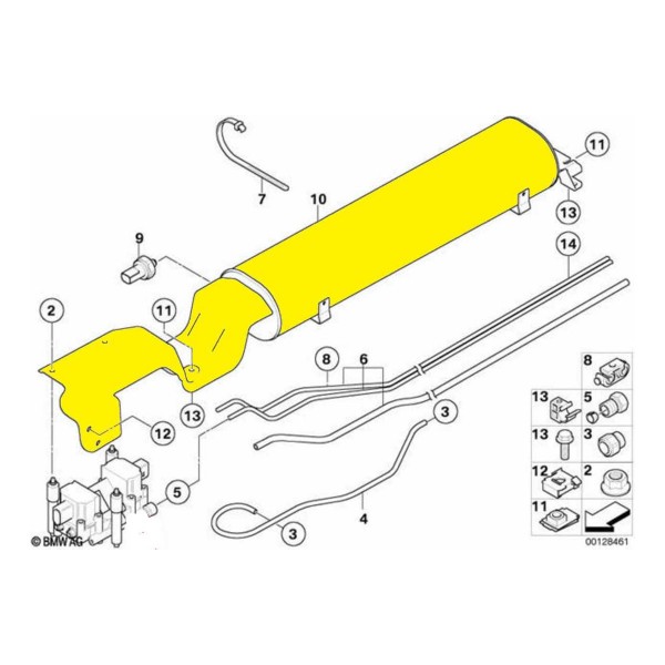 Reservatorio Compressor Suspensao Ar Bmw E53 X5 4.4 2004