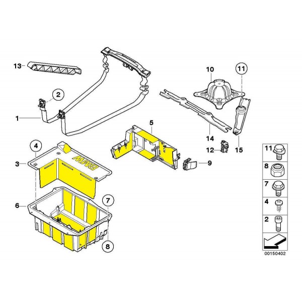 Suporte Caixa Bateria Bmw X5 4.4 Is 2004 Preto